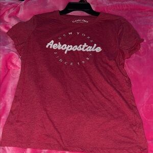 Aeropostale Women's Maroon Graphic Tee
